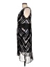 DKNY 100% Polyester Graphic Black Cocktail Dress Size 12 - photo 5