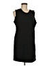 Central Park Solid Black Casual Dress Size M - photo 1