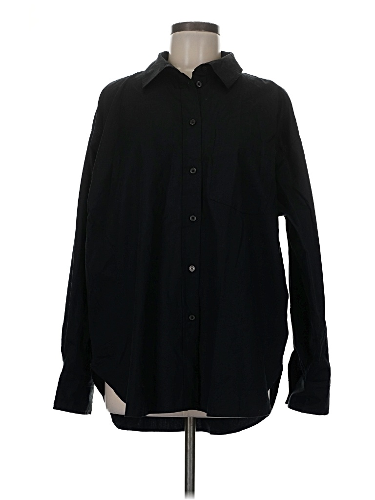 Pre-owned Jcrew Long Sleeve Button Down Shirt In Black