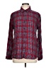 SNEAK PEEK 100% Rayon Plaid Red Long Sleeve Button-Down Shirt Size L - photo 1