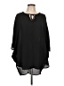 Mossimo 100% Polyester Black 3/4 Sleeve Blouse Size L - photo 1