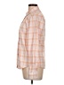 IZOD 100% Cotton Plaid Orange Pink Long Sleeve Button-Down Shirt Size L - photo 5
