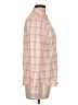 IZOD 100% Cotton Plaid Orange Pink Long Sleeve Button-Down Shirt Size L - photo 4