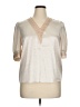 Shein 100% Polyester Metallic Ivory 3/4 Sleeve Blouse Size XL - photo 1