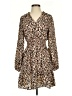 Absolutely Famous 100% Polyester Animal Print Tan Casual Dress Size S - photo 1