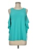 Kensie Teal Sleeveless T-Shirt Size M - photo 1