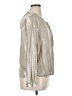 Knox Rose 100% Rayon Metallic Silver Long Sleeve Blouse Size XL - photo 4
