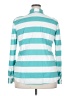 Jaclyn Smith 100% Cotton Stripes Teal Long Sleeve Button-Down Shirt Size XXL - photo 2
