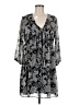 Primark 100% Polyester Paisley Gray Black Casual Dress Size 6 - photo 1