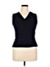Casual Corner Black Blue Sleeveless Top Size 14 - photo 1