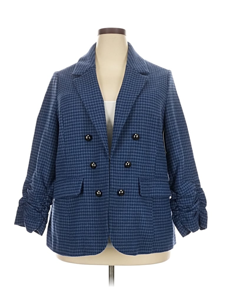Pre-owned Coffeeshop Wool Blazer Jacket In Blue