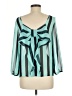 Active Teal Long Sleeve Blouse Size M - photo 2