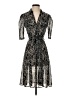 Maurices 100% Polyester Print Black Cocktail Dress Size 5 - 6 - photo 1