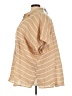 Torrid Stripes Tan Short Sleeve Blouse Size 3X Plus (3) - photo 5