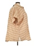 Torrid Stripes Tan Short Sleeve Blouse Size 3X Plus (3) - photo 4