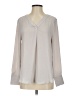 Ann Taylor Gray Ivory Long Sleeve Blouse Size S - photo 1