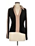 Reiss Color Block Black Long Sleeve Blouse Size M - photo 1