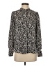 Ann Taylor LOFT Animal Print Ivory Long Sleeve Blouse Size XS - photo 1