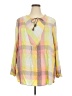 Melissa McCarthy Seven7 100% Rayon Color Block Yellow 3/4 Sleeve Blouse Size 2X - photo 1