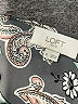 Ann Taylor LOFT Outlet Paisley Gray 3/4 Sleeve Blouse Size XL - photo 7