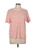 Basic Editions Stripes Orange Short Sleeve T-Shirt Size L - photo 1