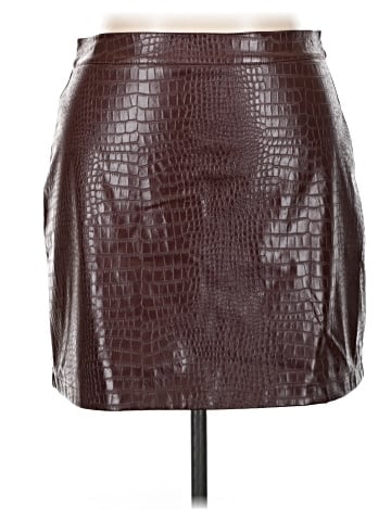 Alya Faux Leather Skirt (view 1)