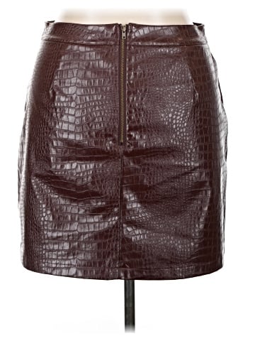 Alya Faux Leather Skirt (view 2)
