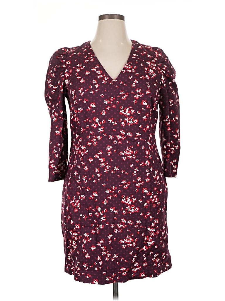 Pre-owned H&m Casual Dress In Burgundy