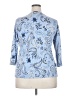 Karen Scott Blue 3/4 Sleeve Blouse Size 2X - photo 2
