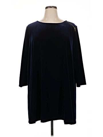 Joan Vass 3/4 Sleeve Top (view 1)