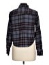 Wallflower Plaid Black Long Sleeve Button-Down Shirt Size L - photo 2