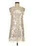 Pinko Metallic Silver Cocktail Dress Size 0 - photo 1