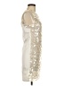 Pinko Metallic Silver Cocktail Dress Size 0 - photo 4