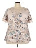 Unbranded Ivory Short Sleeve Blouse Size 3XL - photo 1