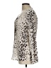 Joie Animal Print Silver Long Sleeve Blouse Size L - photo 5