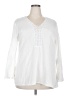 Mary McFadden White Long Sleeve Blouse Size 2X - photo 1