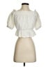 Express Outlet 100% Cotton Ivory Short Sleeve Blouse Size XXS - photo 1