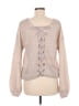 Alya 100% Acrylic Metallic Tan Pullover Sweater Size M - photo 2