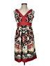 Trulli Print Red Cocktail Dress Size 6 - photo 1