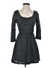 THREE PINK HEARTS Chevron-herringbone Gray Casual Dress Size S - photo 1