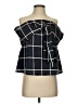 JOA Black Blue Sleeveless Blouse Size XS - photo 1