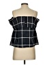 JOA Black Blue Sleeveless Blouse Size XS - photo 2
