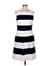 DressBarn Stripes White Casual Dress Size 10 - photo 1
