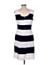DressBarn Stripes White Casual Dress Size 10 - photo 2