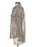 Timing 100% Polyester Animal Print Ivory Long Sleeve Blouse Size S - photo 5