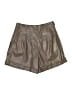 H&M 100% Polyester Metallic Brown Shorts Size 4 - photo 2