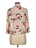 Lumiere 100% Polyester Floral Tan 3/4 Sleeve Blouse Size S - photo 2