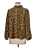 J.Crew 100% Polyester Animal Print Gold Long Sleeve Blouse Size M - photo 1