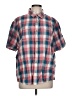 L.L.Bean Plaid Red Short Sleeve Button-Down Shirt Size L - photo 1