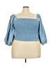 Forever 21 Plus Blue 3/4 Sleeve Blouse Size 3X - photo 1